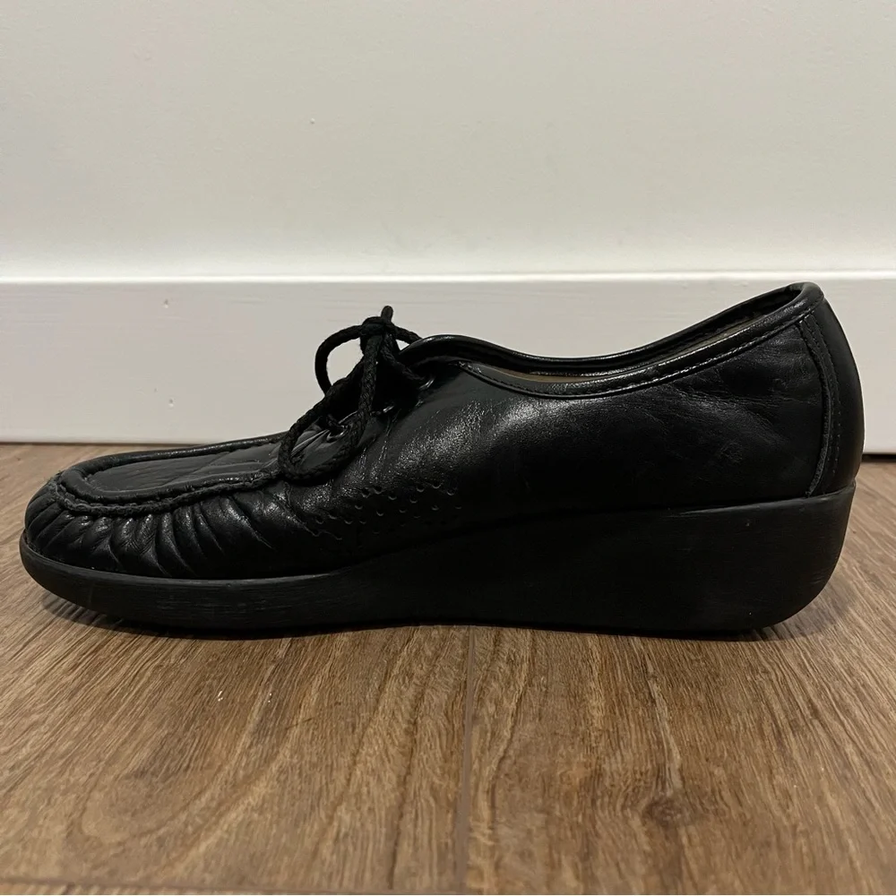 SAS Women's Black Leather Oxfords - Comfort Shoes - Size 8.5 - Picture 15 of 16